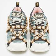 Pre-owned Leather sneakers Gucci Vintage , Multicolor , Dames