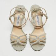 Pre-owned Fabric sandals Jimmy Choo Pre-owned , Gray , Dames