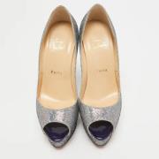 Pre-owned Fabric heels Christian Louboutin Pre-owned , Gray , Dames