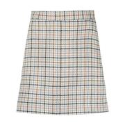 Check-Print Mini Rok See by Chloé , Gray , Dames