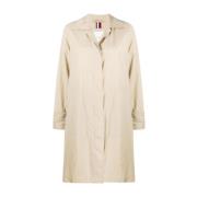 Beige Regenjas Trenchcoat Buitenkleding Tommy Hilfiger , Beige , Dames