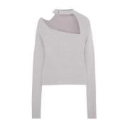 Beige Sweater met Asymmetrische Mockneck Simkhai , Beige , Dames