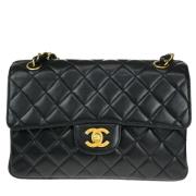 Pre-owned Leather chanel-bags Chanel Vintage , Black , Dames