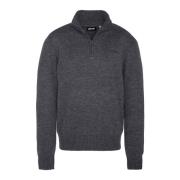 Gebreide Troyer Trui voor Mannen Schott NYC , Gray , Heren