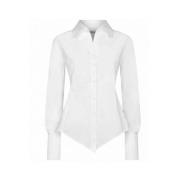 Elegante Slim Fit Overhemd met Italiaans Design Dondup , White , Dames