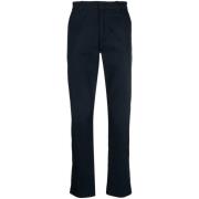 Blauwe Chino Broek Katoen Twill Elegant Vince , Blue , Heren