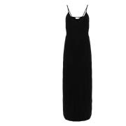 Zwarte Maxi Slip Jurk Calvin Klein , Black , Dames