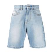 Denim Casual Blauwe Shorts Gcds , Blue , Heren