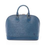 Pre-owned Leather handbags Louis Vuitton Vintage , Blue , Dames