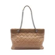 Pre-owned Leather totes Chanel Vintage , Brown , Dames