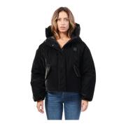 Oversize Fluwelen Jas met Capuchon Hugo Boss , Black , Dames