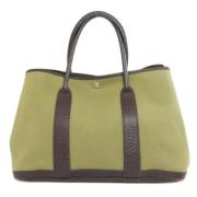 Pre-owned Canvas totes Hermès Vintage , Green , Dames