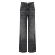 Grijze Denim Jeans met Rechte Pijp Essentiel Antwerp , Gray , Dames