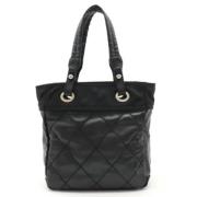 Pre-owned Canvas totes Chanel Vintage , Black , Dames