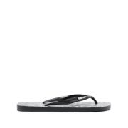 Zwarte Casual Open Platte Slippers Roberto Cavalli , Black , Heren