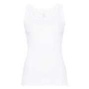 Witte Tanktop Katoen Casual Stijl Eleventy , White , Dames