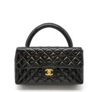 Pre-owned Leather handbags Chanel Vintage , Black , Dames