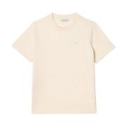 Elegante T-shirt met korte mouwen Lacoste , Beige , Dames