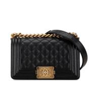 Pre-owned Leather crossbody-bags Chanel Vintage , Black , Dames