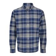 Norris Flanellen Overhemd Jack & Jones , Blue , Heren