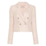 Roze Elegant Bouclé Blazer Twinset , Pink , Dames