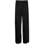 Zwarte Wijde Pijp Broek Vince , Black , Dames