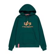 Klassieke Heren Hoodie met Verstelbare Capuchon Alpha Industries , Gre...