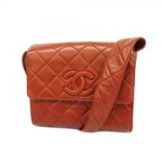 Pre-owned Leather chanel-bags Chanel Vintage , Red , Dames