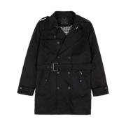 Zwarte Waterdichte Trenchcoat Gianni Lupo , Black , Heren