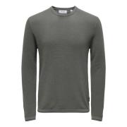 Felix Gebreide Trui Only & Sons , Gray , Heren