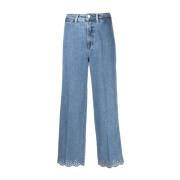 Blauwe Wide Leg Bell Bottom Jeans Tommy Hilfiger , Blue , Dames