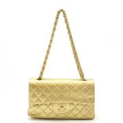 Pre-owned Leather chanel-bags Chanel Vintage , Yellow , Dames