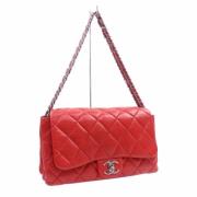 Pre-owned Leather chanel-bags Chanel Vintage , Red , Dames