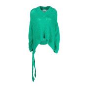 Groene Alpaca Haar Casual Trui The Attico , Green , Dames