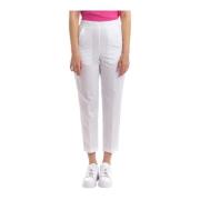 Effen kleur elastische taille broek Seventy , White , Dames