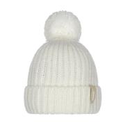 Chunky Gebreide Pom Beanie Barts , White , Dames