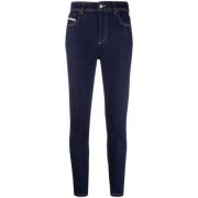 Blauwe Skinny Jeans Casual Stijl Diesel , Blue , Dames