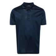 Blauw Gebreid Poloshirt Met Korte Mouwen Paul & Shark , Blue , Heren