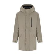 Taupe Eco-Vriendelijke Parka met Gelaste Naden Krakatau , Beige , Here...