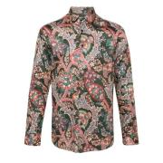 Casual Paisley Print Lange Mouwen Shirt Etro , Multicolor , Heren