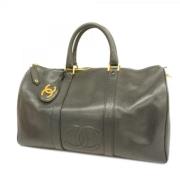 Pre-owned Leather chanel-bags Chanel Vintage , Black , Dames