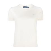 Casual Beige Trui met Korte Mouwen Polo Ralph Lauren , Beige , Dames