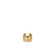 Gestreepte Cleo Gouden Ring Federica Tosi , Yellow , Dames