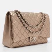 Pre-owned Leather chanel-bags Chanel Vintage , Beige , Dames