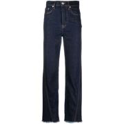 Blauwe Wide Leg Denim Jeans Lanvin , Blue , Dames