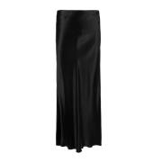 Elegante Zwarte Satijnen Chic Rok Forte Forte , Black , Dames