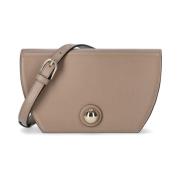 Mini Greige Leren Crossbody Tas Furla , Gray , Dames