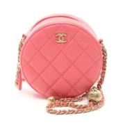 Pre-owned Leather shoulder-bags Chanel Vintage , Pink , Dames