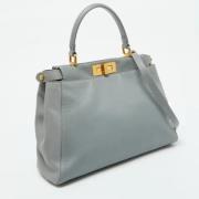 Pre-owned Leather handbags Fendi Vintage , Gray , Dames