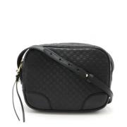 Pre-owned Leather crossbody-bags Gucci Vintage , Black , Dames